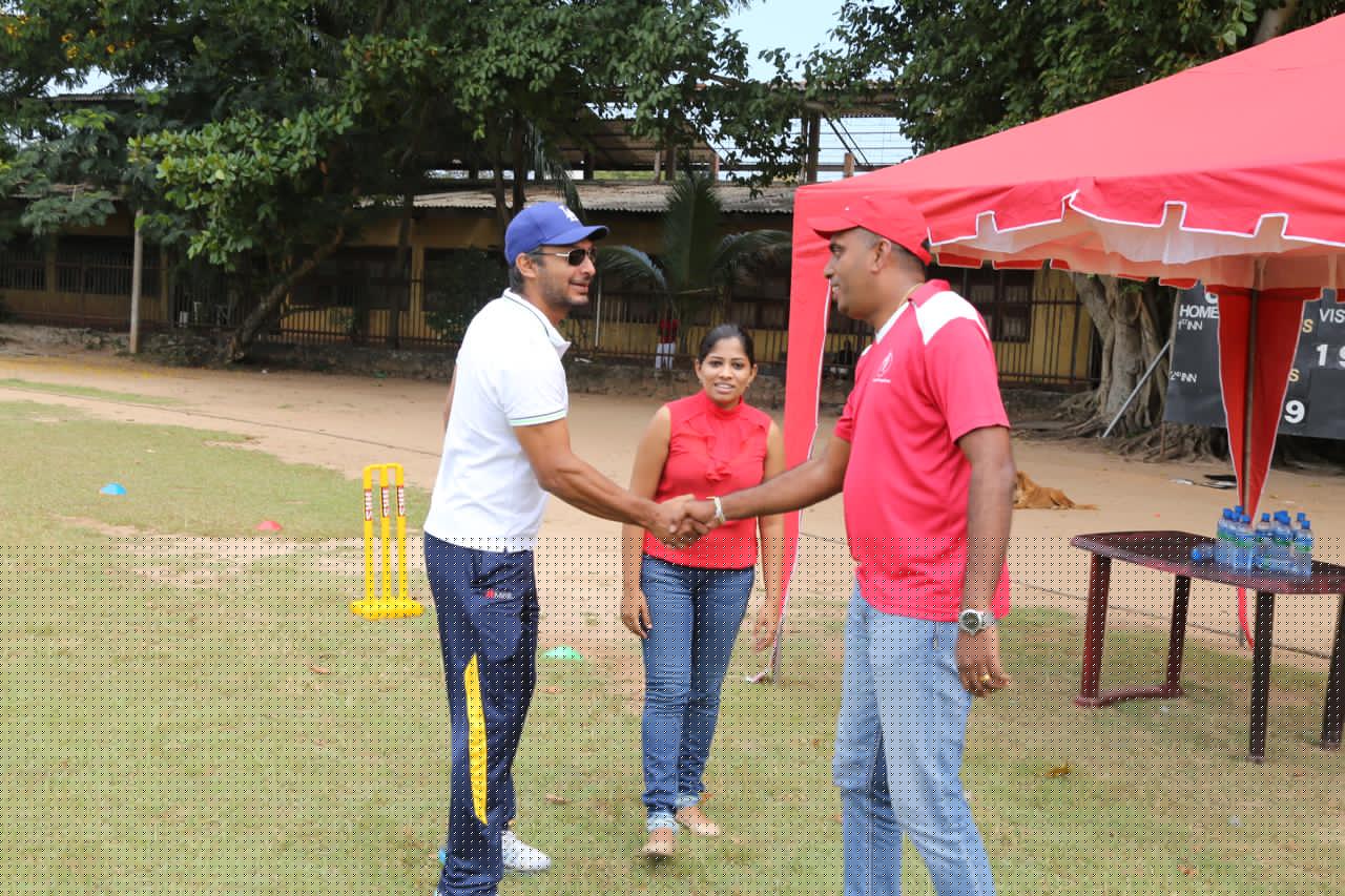 Sanga with cricket camp